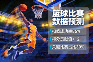 篮球比赛数据预测，扣篮精彩画面